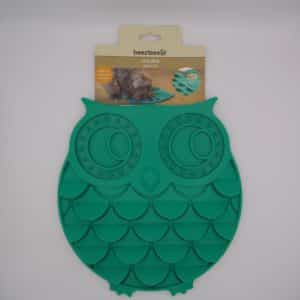 Tapis de léchage XL Dudu en silicone – forme hibou, dimensions 30 cm, ventouses
