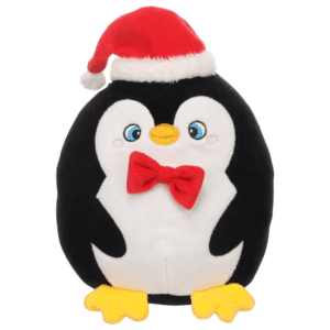 Peluche Bollo le Pingouin Noir – Jouet chien Noël avec couineur