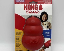 Jouet KONG Classic rouge pour chien – caoutchouc naturel, résistant et rebondissant