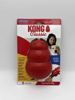 Jouet KONG Classic rouge pour chien – caoutchouc naturel, résistant et rebondissant