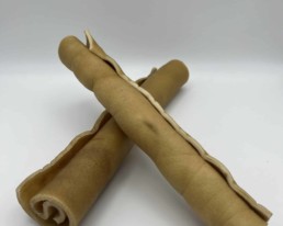 Friandise joue de bœuf roulée 30 cm pour chien – 100 % bœuf, longue mastication